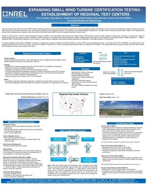 Expanding Small Wind Turbine Certification Testing - Establishment of Regional Test Centers (Poster)