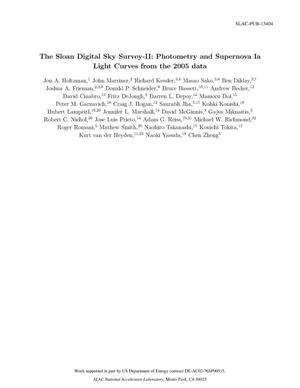 The Sloan Digital Sky Survey-II: Photometry and Supernova Ia Light Curves from the 2005 Data
