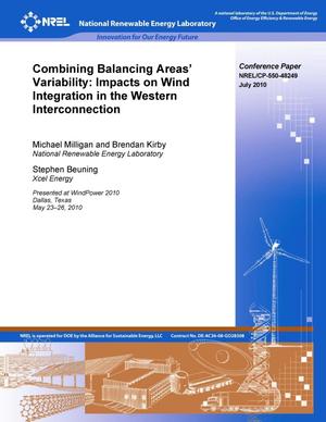Combining Balancing Areas' Variability: Impacts on Wind Integration in the Western Interconnection