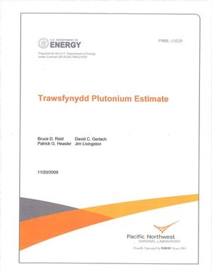 Trawsfynydd Plutonium Estimate
