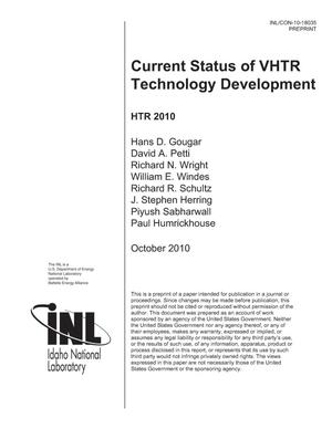 Current Status of VHTR Technology Development