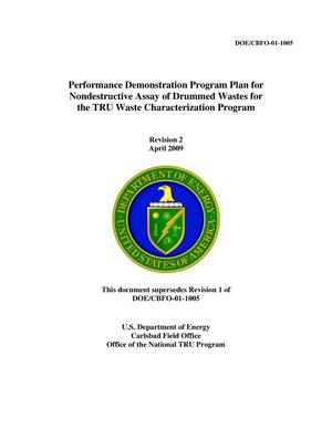 Performance Demonstration Program Plan for Nondestructive Assay of Drummed Wastes for  the TRU Waste Characterization Program