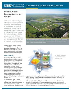 Solar: A Clean Energy Source for Utilities (Fact Sheet)