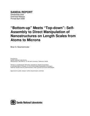 "Bottom-up" meets "top-down" : self-assembly to direct manipulation of nanostructures on length scales from atoms to microns.