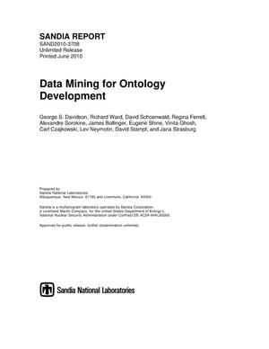 Data mining for ontology development.