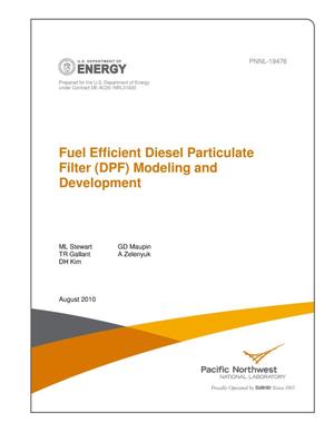 Fuel Efficient Diesel Particulate Filter (DPF) Modeling and Development