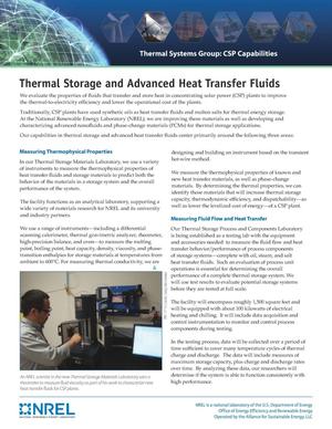 Thermal Storage and Advanced Heat Transfer Fluids (Fact Sheet)
