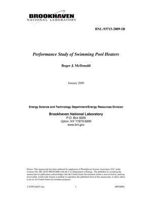 Performance Study of Swimming Pool Heaters