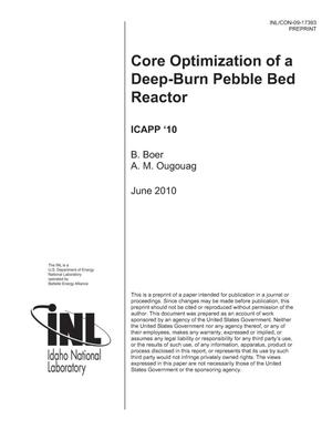 Core Optimization of a Deep-Burn Pebble Bed Reactor