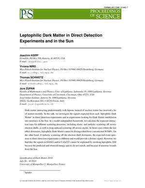 Leptophilic Dark Matter in Direct Detection Experiments and in the Sun