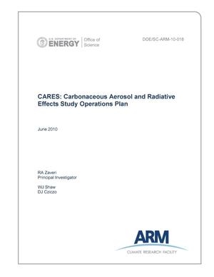 CARES: Carbonaceous Aerosol and Radiative Effects Study Operations Plan