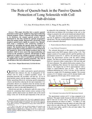 The Role of Quench-back in the Passive Quench Protection of Long Solenoids with Coil Sub-division