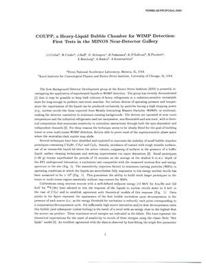 COUPP, a Heavy-Liquid Bubble Chamber for WIMP Detection: First Tests in the MINOS Near-Detector Gallery