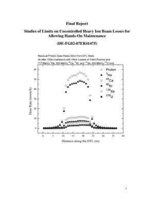 Studies of Limits on Uncontrolled Heavy Ion Beam Losses for Allowing Hands-On Maintenance