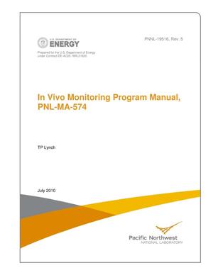 In Vivo Monitoring Program Manual, PNL-MA-574