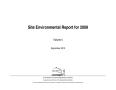 Report: Site Environmental Report for 2009, Volume I