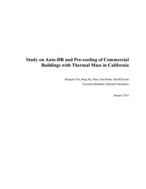 Study on Auto-DR and Pre-Cooling of Commercial Buildings with Thermal Mass in California