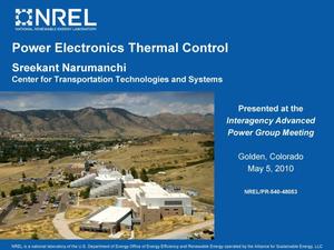 Power Electronics Thermal Control