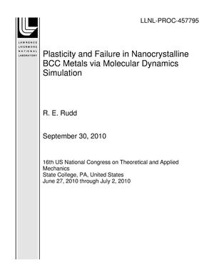 Plasticity and Failure in Nanocrystalline BCC Metals via Molecular Dynamics Simulation