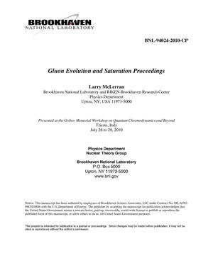 Gluon Evolution and Saturation Proceedings