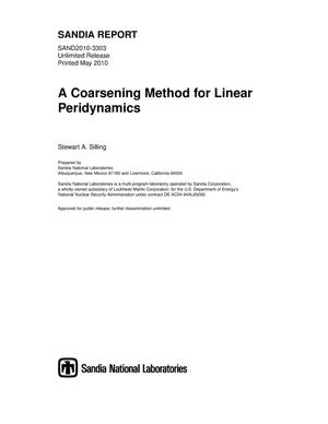 A coarsening method for linear peridynamics.
