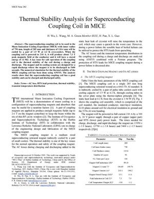 Thermal Stability Analysis for Superconducting Coupling Coil in MICE