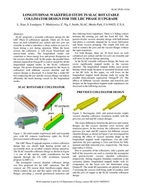 Longitudinal Wakefield Study in SLAC Rotatable Collimator Design for the LHC Phase II Upgrade