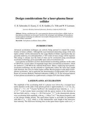Design considerations for a laser-plasma linear collider