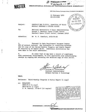 Reusable nuclear stage system definition study. Phase IV. Third monthly letter progress and status report, January 1--January 31, 1972