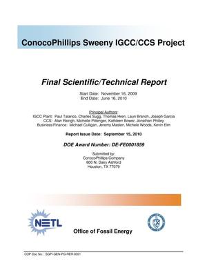 ConocoPhillips Sweeny IGCC/CCS Project
