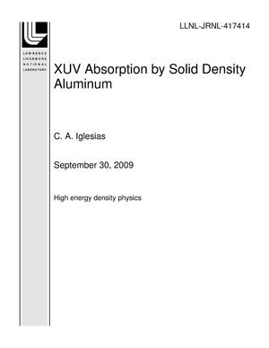 XUV Absorption by Solid Density Aluminum