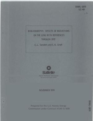 Bibliography: effects of radiations on the lung with references through 1972
