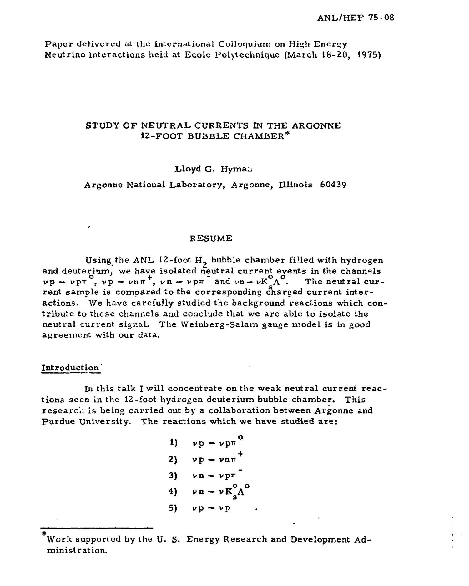 Study of neutral currents in the Argonne 12-foot bubble chamber
                                                
                                                    [Sequence #]: 2 of 24
                                                