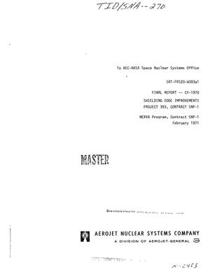 Final report, CY 1970. Shielding code improvements, Project 393