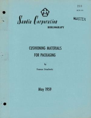 Cushioning Materials for Packaging: Bibliography