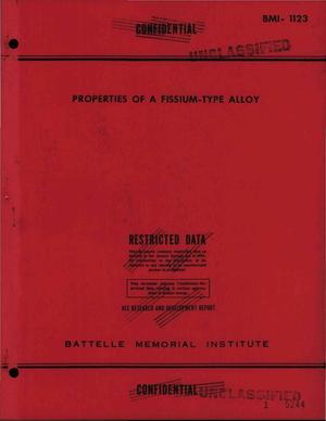 Properties of a Fissium-Type Alloy
