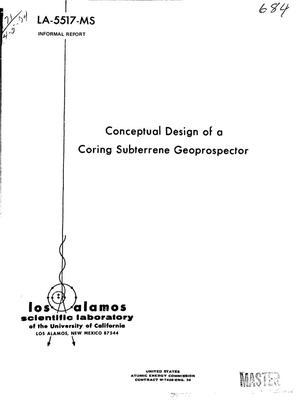 Conceptual design of a coring Subterrene Geoprospector