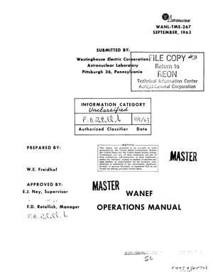 WANEF operations manual
