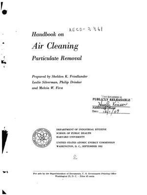 HANDBOOK ON AIR CLEANING (PARTICULATE REMOVAL)