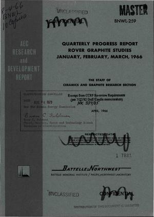 ROVER graphite studies quarterly progress report, January--March 1966