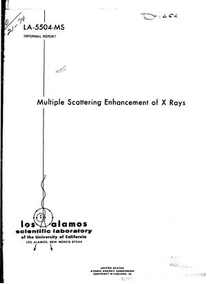 Multiple scattering enhancement of x rays