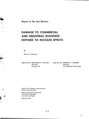 Damage to Commercial and Industrial Buildings Exposed to Nuclear Effects