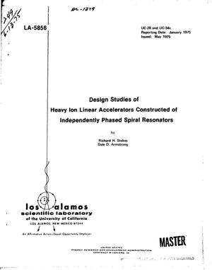 Design studies of heavy ion linear accelerators constructed of independently phased spiral resonators
