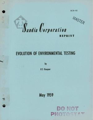Evolution of Environmental Testing