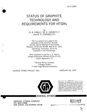 Status of Graphite Technology and Requirements for HTGRs