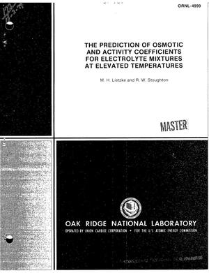 Prediction of osmotic and activity coefficients for electrolyte mixtures at elevated temperatures