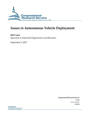 Issues in Autonomous Vehicle Deployment