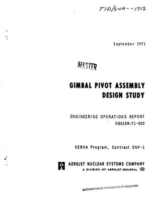 Gimbal pivot assembly. Component design report (interim)