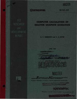 Computer Calculation of Reactor Graphite Oxidation
