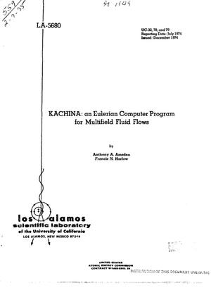 KACHINA: an Eulerian computer program for multifield fluid flows